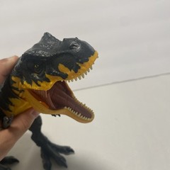 Jurassic World Tyrannosaurus Rex Action Figure Yellow Black Plastic Movable Jaw