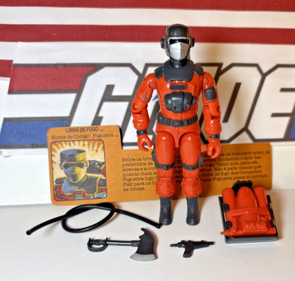 GI Joe ESTRELA Barbecue / Foguiera v1 1985 *COMPLETE, EXCELLENT!* Brazil Vintage