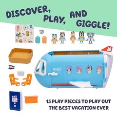 MOOSE TOYS BLUEY 3-IN-1 AIRPLANE TOYS FOR KIDS PLAYSET – MULTICOLOR