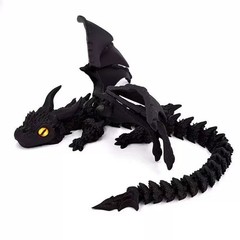 3D Printed Crystal Dragon Flexible Articulated Dragon Fidget Toys Desktop Decor