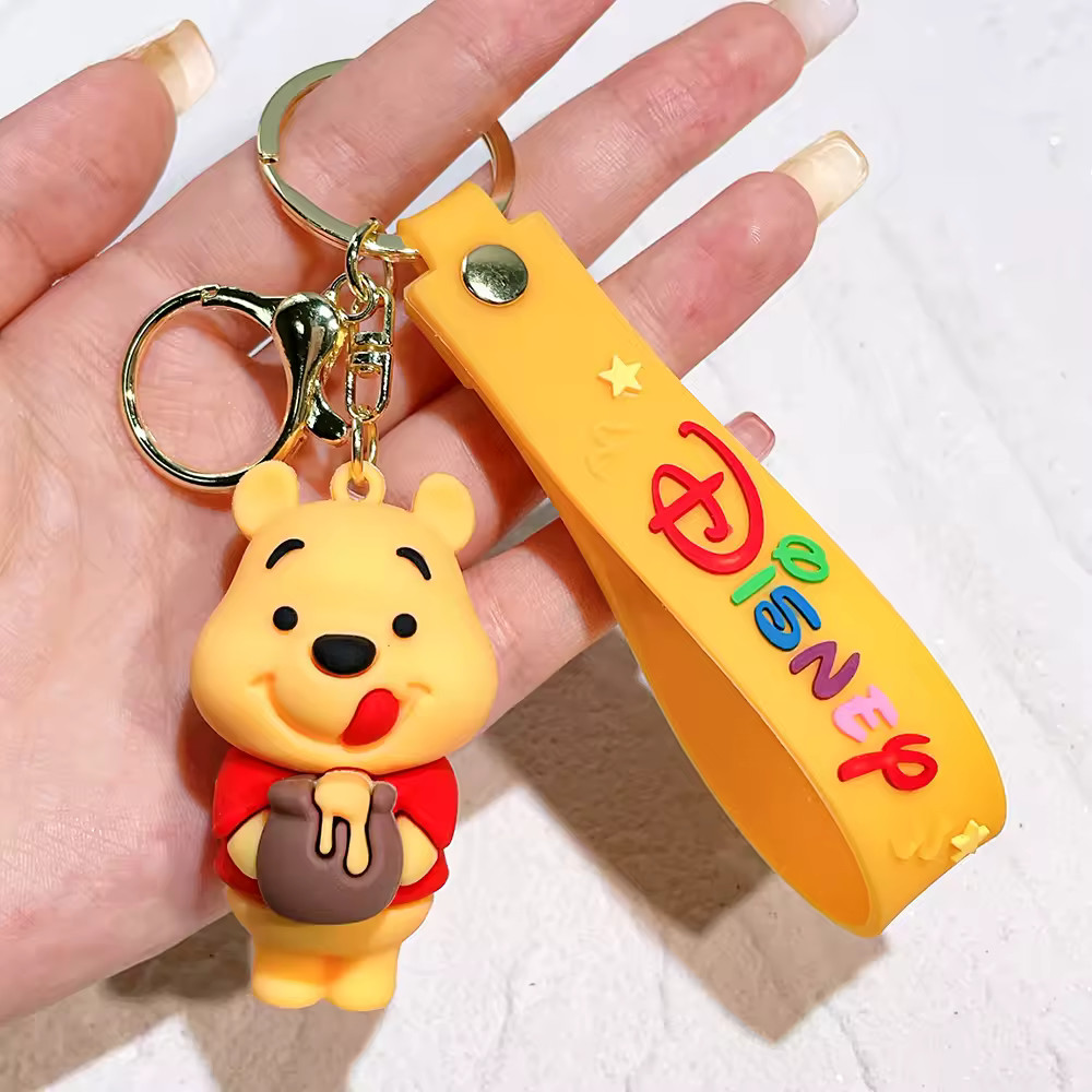 Cute Animal Winnie the Pooh Keychain-Eeyore, Tigger, Piglet PVC Keyring Toy for