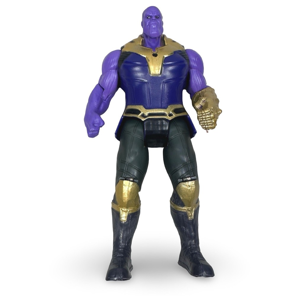 Marvel Avengers Thanos Action Figure Light Up Infinity Gauntlet Purple Gold 12in