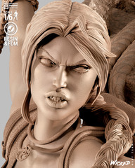 3D Printed Fan Art Lara Croft Sculpture by Wicked3d