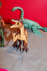 Lot of 8 Made in Indonesia Dinosaurs moveable arms and legs REX MAKE DINO SOUNDS
