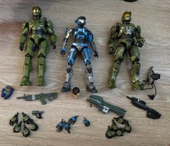Jazwares Halo Spartan Collection Lot 6 Inch Figures Lot Of 3 Master Chief & Kat