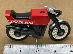 Spider-Man Motorcycle Bike Die cast Metal Buddy L Spider Bike Toy RARE 1980s