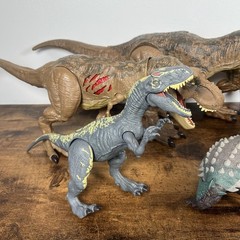 Jurassic Park World Toys Lot x6 Trex x3 – Carnotaurus Ankylosaurus & Allosaurus