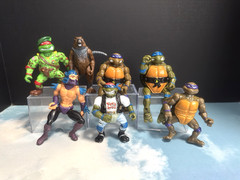 Teenage mutant Ninja turtles Playmates Vintage 80s 90s 7 different Action Figure