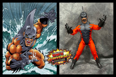 Custom 8″ Mego Scale Namor Sub-mariner Todd Arliss Tiger Shark! Action Figure