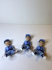 Lot of 3 2005 McDonald’s Madame Alexander Baseball Player Doll 4.75″ Tall