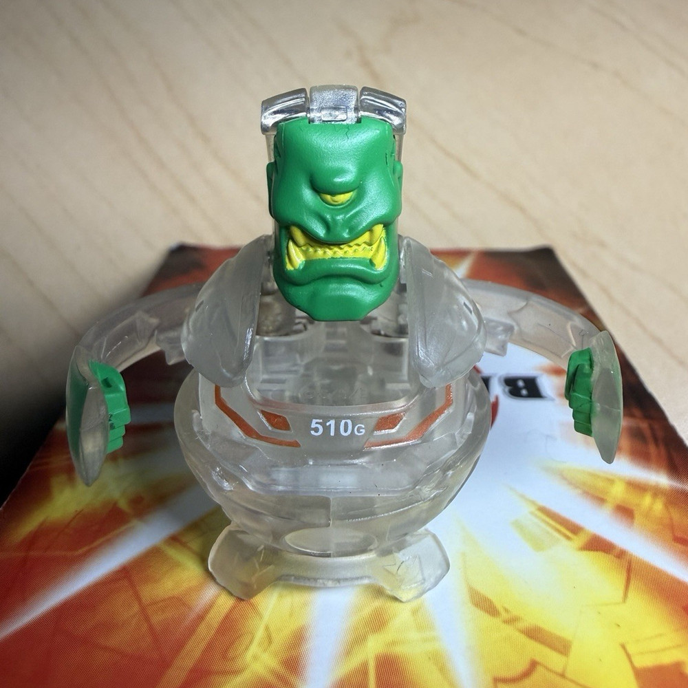 Bakugan Battle Brawlers Alligator Action Figure 510G Clear Green Plastic