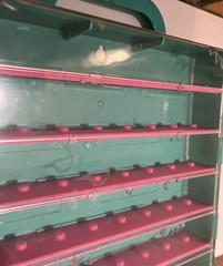 Shopkins Collector’s Case Season 5 Teal Pink Display Storage Holds 60 Moose Toy