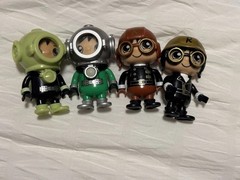 Ryans World Lot 4 Figures Toy 3″ Bonkers Changeable Pilot, Diver