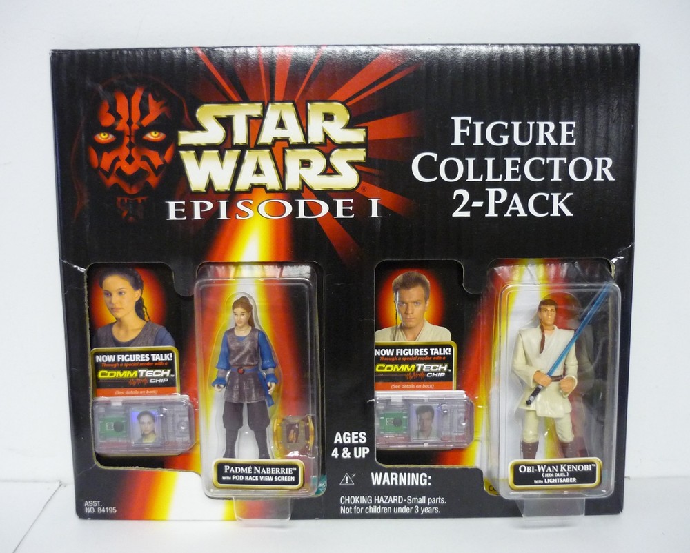 Star Wars Padme Naberrie & Obi-Wan Kenobi Figure Collector 2-Pack MISP 1999
