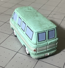 Mattel Disney Pixar Cars 1967 Dodge Dusty Rust-Eze Green 1:55 Die-Cast Toy Van K