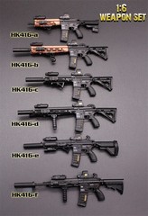 1:6 Scale M4 HK416 Assault Rifle Weapon Gun 12” Action Figure Soldier Plastic