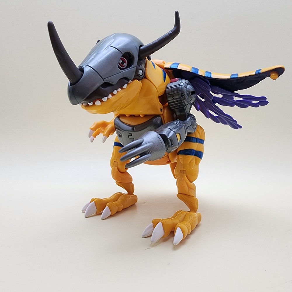 DIGIMON (Vintage 1999) METALGREYMON Greymon 6″ Digivolving [100% COMPLETE]