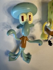 2001 Spongebob Squarepants Patrick Squidward Bendable Figures Viacom READ