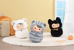 💡Pop Mart x Pucky Roly-Poly Kitty Vinyl Plush One Blind Box w/ A Random Figure