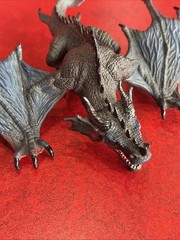 Schleich Black w/ Red Belly Winged Night Fighter Dragon 8″ Movable Maw