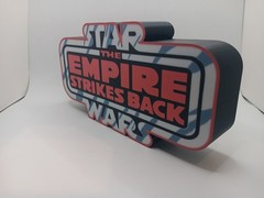 Retro ESB Empire Strikes Back logo lightbox sign for vintage Star Wars display