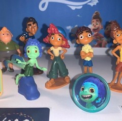Disney Luca Figure Set of 10 with 2 Stickers and 2 rings Fun Characters