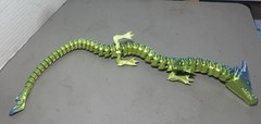 14″ Articulated Dragon 3D Printed Blue Green PLA Flexi Dragon Figure