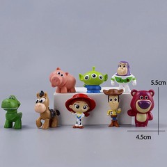 8PCS 5CM Toy Story 4 Figures – Woody & Buzz Lightyear Action Model Set