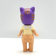 New Kewpie/Angel Collectible Mini Figure, Lucky Purple Tabby Cat, Open Box