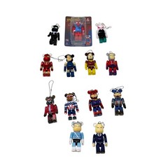 Marvel Bearbrick 100% Keychain Lot of 13 Spider‑Man Venom Iron Man X-Men Gwen