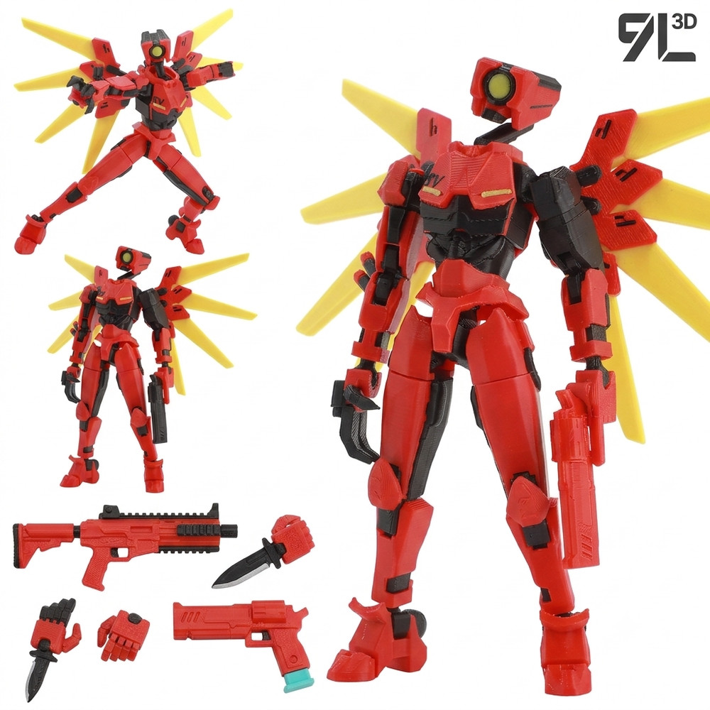 Ultrakill V2 Action Figure Model Kit Red Robot Mecha 3D Printed Toy Game Gift