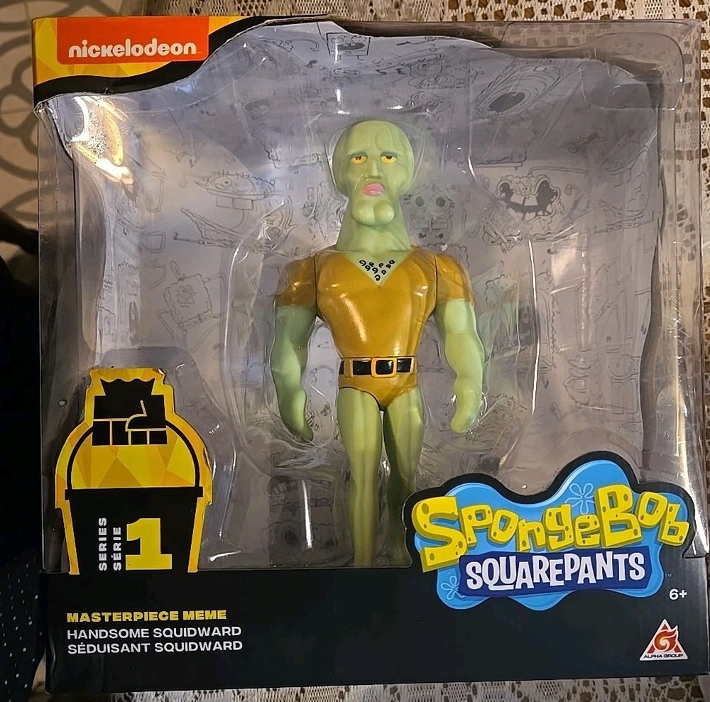 Handsome Squidward Spongebob Squarepants Masterpiece Memes Vinyl Figure New