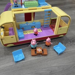 Peppa Pig Transforming Camper Van RV Playset w/ Sounds Tested – 99% Complete Set