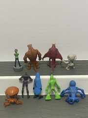 CARTOON NETWORK TV SHOW BEN 10 MINI ALIEN FORCE FIGURINE SET OF 9 FIGURES LOT