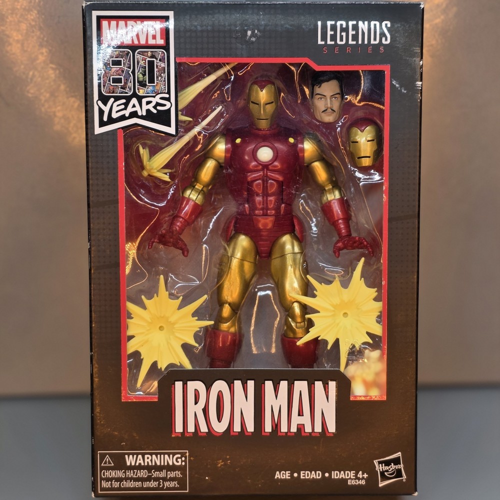 Marvel Legends Iron Man 80th Anniversary Classic Comic Figure Complete Open Box