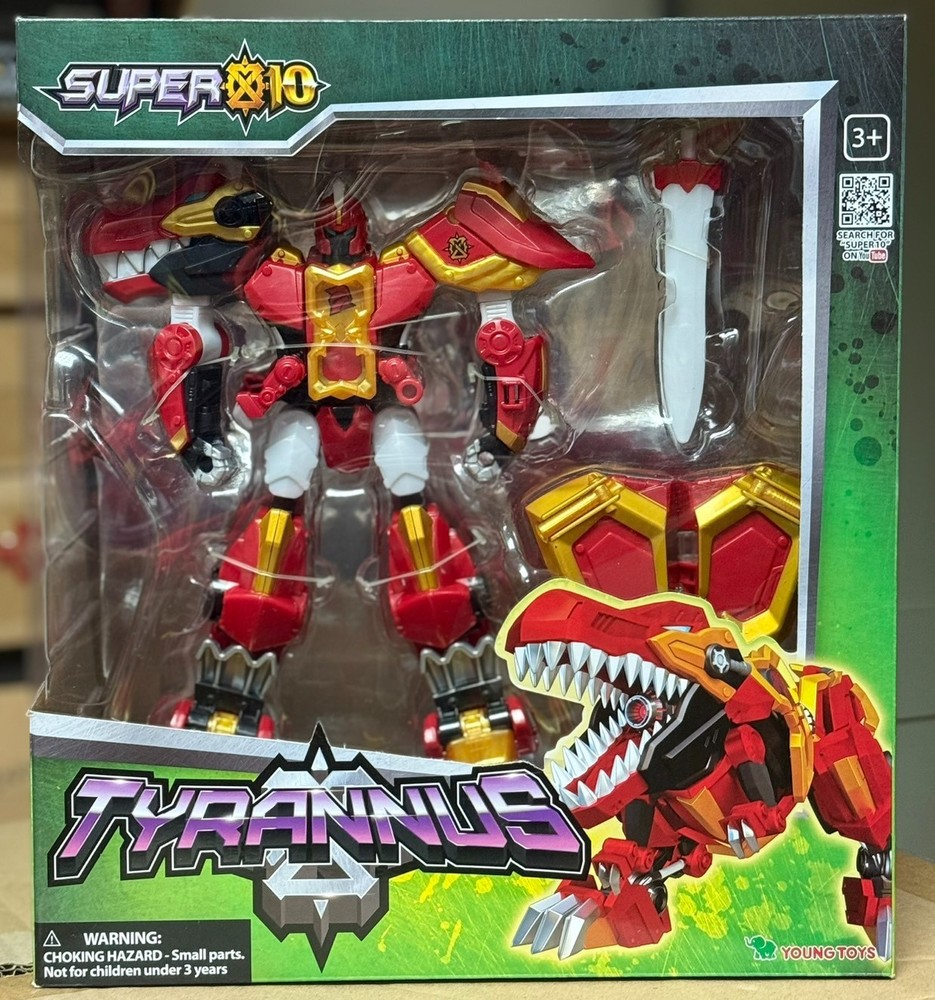 YOUNG TOYS SUPER 10 SUPERIONS! TRANSFORM! TYRANNUS 210mm ACTION FIGURE