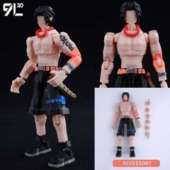 9L3D T13 One Piece Luffy Gear 5 1/12 LUCKY13 Multi-Jointed Action Figure NEW