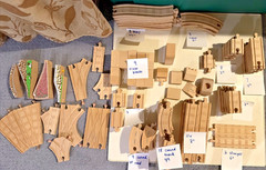 108 Piece Lot Thomas The Train Wooden Tracks Road Risers