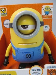 Despicable Me 3 Minion Talking Mel Poseable 15 Sayings Plastic 1 Eye New Rare Q