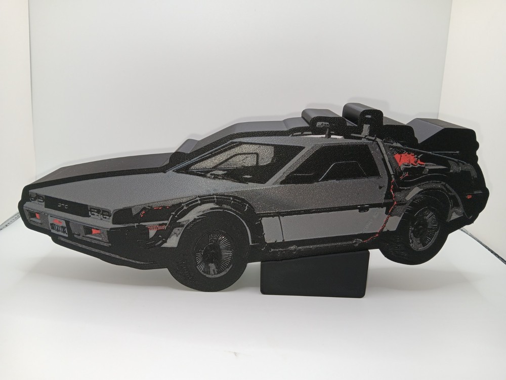 Retro Back to the Future Delorean time machine Light Box sign 10″ lightbox sign