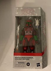 2022 Star Wars Black Series Mandalorian Warrior Holiday Edition Action Figure 6”