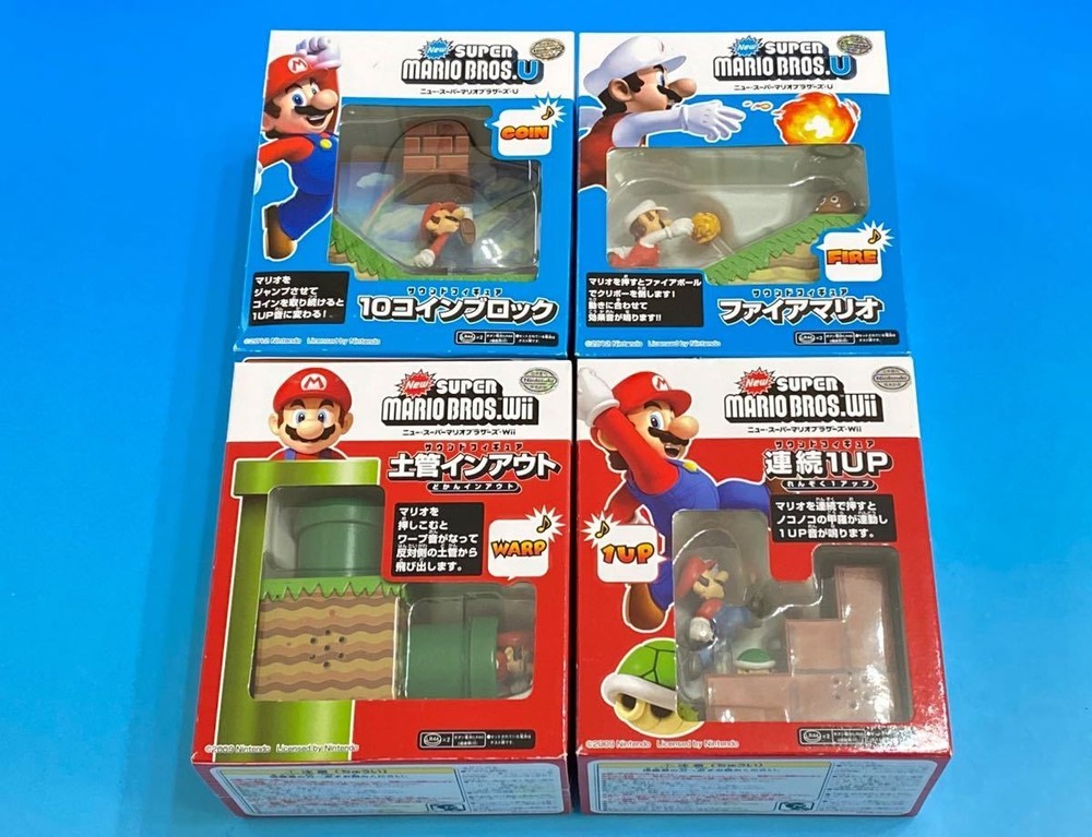 Drop Only 17 Years Ago Super Mario Brothers Wii Sound Figure set of 4 USJ Uni