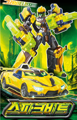Metal Cardbot S SPARKBIT Spark Bit Yellow Transforming Robot Sports Car Toy 2025
