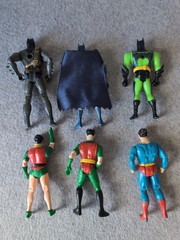 Superhero Action Figure Lot 12 Marvel DC Vintage 1980’s & 1990’s Kenner Toy Biz