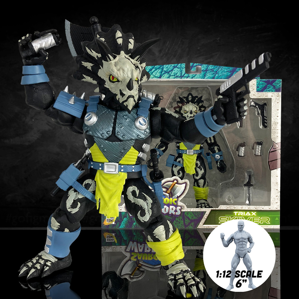 Triax Skiver – Triceratops Bounty Hunter Dinosaur Action Figure 1:12 Scale