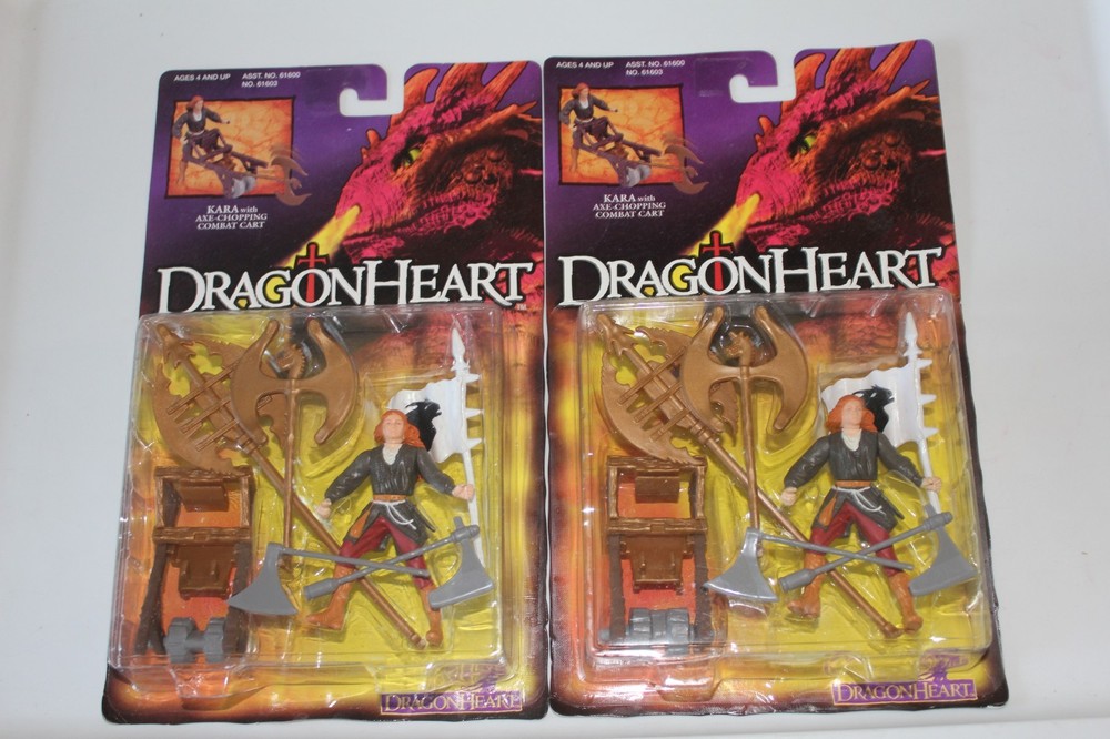 1995 Kenner 2 Vintage Dragonheart Kara 3.5 Inch Vintage Figure with Ax Chopping
