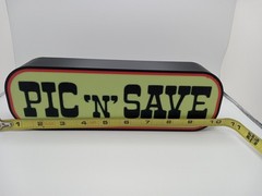 Retro Pic ‘n’ Save Store logo 10″ lightbox sign retro store sign display picnsav