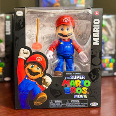 JAKKS Pacific Super Mario Bros. Movie Mario Action Figure w/ Plunger, Ages 3+