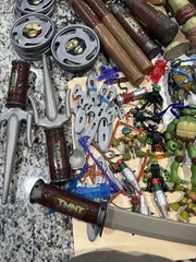 Huge Lot Mixed Teenage Mutant Ninja Turtles TMNT Figures Copters And More!