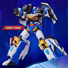 [NO BOX] Authentic Metal Cardbot W Red Blitz Transforming Robot Toy SAMG New